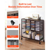 VEVOR Rolling File Cart 24 Slot Mobile Filing Cabinet with Lockable Wheels, for Home Office Classroom, Large Storage Capacity, Hanging File Folder Mail Organizer, with 264.55 lbs / 120 kg Load, Black