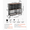 VEVOR Rolling File Cart 24 Slot Mobile Filing Cabinet with Lockable Wheels, for Home Office Classroom, Large Storage Capacity, Hanging File Folder Mail Organizer, with 264.55 lbs / 120 kg Load, Black