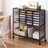 VEVOR Rolling File Cart 24 Slot Mobile Filing Cabinet with Lockable Wheels, for Home Office Classroom, Large Storage Capacity, Hanging File Folder Mail Organizer, with 264.55 lbs / 120 kg Load, Black