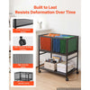 VEVOR Rolling File Cart 2-Tier Mobile Filing Cabinet with Lockable Wheels, for Home Office, Large Storage Capacity, Hanging File Folder Organizer, Easy Mobility, with 60 lbs / 27.2 kg Load, Black