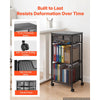 VEVOR Rolling File Cart 3-Tier Mobile Filing Cabinet with Wheels Drawers, for Home Office, Large Storage Capacity, Under Desk Hanging File Folder Organizer, with 45 lbs / 20.5 kg Max Load, Black