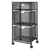 VEVOR Rolling File Cart 3-Tier Mobile Filing Cabinet with Wheels Drawers, for Home Office, Large Storage Capacity, Under Desk Hanging File Folder Organizer, with 45 lbs / 20.5 kg Max Load, Black