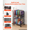 VEVOR Rolling File Cart 5-Tier Mobile Filing Cabinet with Wheels Drawers, for Home Office, Large Storage Capacity, Under Desk Hanging File Folder Organizer, with 45 lbs / 20.5 kg Max Load, Black