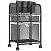 VEVOR Rolling File Cart 5-Tier Mobile Filing Cabinet with Wheels Drawers, for Home Office, Large Storage Capacity, Under Desk Hanging File Folder Organizer, with 45 lbs / 20.5 kg Max Load, Black