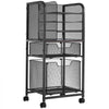 VEVOR Rolling File Cart 6-Tier Mobile Filing Cabinet with Wheels Drawers, for Home Office, Large Storage Capacity, Under Desk Hanging File Folder Organizer, with 45 lbs / 20.5 kg Max Load, Black