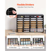 VEVOR Literature Organizer, 36 Compartments Office Mailbox with Detachable Shelves, Wooden Mailbox Sorter with Particle Board, Countertop Office Home Storage Organizer for File, Document, Paper, Black