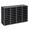 VEVOR Literature Organizer, 36 Compartments Office Mailbox with Detachable Shelves, Wooden Mailbox Sorter with Particle Board, Countertop Office Home Storage Organizer for File, Document, Paper, Black