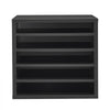 VEVOR Literature Organizer, 5 Compartments Office Mailbox with Adjustable Shelves, Wooden Mailbox Sorter with MDF, Countertop Office Home Classroom Storage Organizer for File, Document, Paper, Black