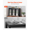 VEVOR Literature Organizer, 27 Compartments Office Mailbox with Removable Shelves, Wooden Mailbox Sorter Particle Board Office Home Classroom Storage, File Sorter for Files, Documents, Papers, Black