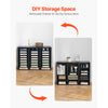 VEVOR Literature Organizer, 27 Compartments Office Mailbox with Removable Shelves, Wooden Mailbox Sorter Particle Board Office Home Classroom Storage, File Sorter for Files, Documents, Papers, Black