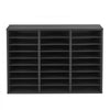 VEVOR Literature Organizer, 27 Compartments Office Mailbox with Removable Shelves, Wooden Mailbox Sorter Particle Board Office Home Classroom Storage, File Sorter for Files, Documents, Papers, Black
