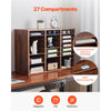 VEVOR Literature Organizer, 27 Compartments Office Mailbox with Removable Shelves, Wood Mailbox Sorter Particle Board Office Home Classroom Storage, File Sorter for File, Document, Paper, Dark Brown