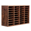 VEVOR Literature Organizer, 36 Compartments Office Mailbox with Removable Shelves, Wood Mailbox Sorter Particle Board Office Home Classroom Storage, File Sorter for File, Document, Paper, Dark Brown