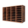 VEVOR Literature Organizer, 36 Compartments Office Mailbox with Removable Shelves, Wood Mailbox Sorter Particle Board Office Home Classroom Storage, File Sorter for File, Document, Paper, Dark Brown