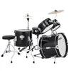 VEVOR Kids Drum Set, 5-Piece 14 in Junior Drum Sets, Beginner Drums Set with Adjustable Throne, Cymbal & Two Pairs of Drumsticks, Musical Learning Drums Instruments Kit, for Children Ages 6-13(Black)