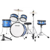 VEVOR Kids Drum Set, 5-Piece 14 in Junior Drum Sets, Beginner Drums Set with Adjustable Throne, Cymbal & Two Pairs of Drumsticks, Musical Learning Drums Instruments Kit, for Children Ages 6-13 (Blue)