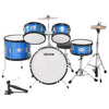 VEVOR Kids Drum Set, 5-Piece 16 in Junior Drum Sets, Beginner Drums Set with Adjustable Throne, Cymbal & Two Pairs of Drumsticks, Musical Learning Drums Instruments Kit, for Children Ages 6-13 (Blue)