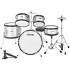 VEVOR Kids Drum Set, 5-Piece 16 in Junior Drum Sets, Beginner Drums Set with Adjustable Throne, Cymbal & Two Pairs of Drumsticks, Musical Learning Drums Instrument Kit, for Children Ages 6-13(Silver)
