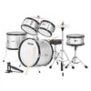 VEVOR Kids Drum Set, 5-Piece 16 in Junior Drum Sets, Beginner Drums Set with Adjustable Throne, Cymbal & Two Pairs of Drumsticks, Musical Learning Drums Instrument Kit, for Children Ages 6-13(Silver)