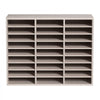 VEVOR 27 Compartments Wood Literature Organizer, Adjustable Shelves, Medium Density Fiberboard Mail Center, Office Home School Storage for Files, Documents, Papers, Magazines, Grey