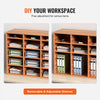 VEVOR 27 Compartments Wood Literature Organizer, Adjustable Shelves, Medium Density Fiberboard Mail Center, Office Home School Storage for Files, Documents, Papers, Magazines, White