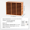 VEVOR 27 Compartments Wood Literature Organizer, Adjustable Shelves, Medium Density Fiberboard Mail Center, Office Home School Storage for Files, Documents, Papers, Magazines, White