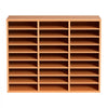 VEVOR 27 Compartments Wood Literature Organizer, Adjustable Shelves, Medium Density Fiberboard Mail Center, Office Home School Storage for Files, Documents, Papers, Magazines, White