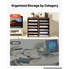 VEVOR Wood Literature Organizer 12 Compartments Office Mailboxes Brown, Countertop Literature Sorter for Files Documents Papers, with Adjustable Shelves, for Office, Home, Classroom Organization