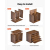 VEVOR Wood Literature Organizer 12 Compartments Office Mailboxes Brown, Countertop Literature Sorter for Files Documents Papers, with Adjustable Shelves, for Office, Home, Classroom Organization
