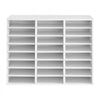 VEVOR Wood Literature Organizer 24 Compartments Office Mailboxes White, Countertop Literature Sorter for Files Documents Papers, with Adjustable Shelves, for Office, Home, Classroom Organization