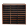 VEVOR Wood Literature Organizer 27 Compartments Office Mailboxes Brown, Countertop Literature Sorter for Files Documents Papers, with Adjustable Shelves, for Office, Home, Classroom Organization