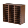 VEVOR Wood Literature Organizer 27 Compartments Office Mailboxes Brown, Countertop Literature Sorter for Files Documents Papers, with Adjustable Shelves, for Office, Home, Classroom Organization