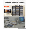 VEVOR Wood Literature Organizer 27 Compartments Office Mailboxes Black, Countertop Literature Sorter for Files Documents Papers, with Adjustable Shelves, for Office, Home, Classroom Organization