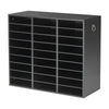 VEVOR Wood Literature Organizer 27 Compartments Office Mailboxes Black, Countertop Literature Sorter for Files Documents Papers, with Adjustable Shelves, for Office, Home, Classroom Organization