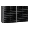 VEVOR Wood Literature Organizer 36 Compartments Office Mailboxes Black, Countertop Literature Sorter for Files Documents Papers, with Adjustable Shelves, for Office, Home, Classroom Organization
