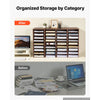 VEVOR Wood Literature Organizer 36 Compartments Office Mailboxes Brown, Countertop Literature Sorter for Files Documents Papers, with Adjustable Shelves, for Office, Home, Classroom Organization
