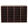 VEVOR Wood Literature Organizer 36 Compartments Office Mailboxes Brown, Countertop Literature Sorter for Files Documents Papers, with Adjustable Shelves, for Office, Home, Classroom Organization