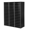 VEVOR Wood Literature Organizer 48 Compartments Office Mailboxes Black, Countertop Literature Sorter for Files Documents Papers, with Adjustable Shelves, for Office, Home, Classroom Organization