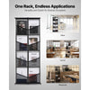 VEVOR Brochure Display Stand, 4-Tier 8 Pockets Mesh Literature Display Holder, Floor Standing Magazine Newspaper Catalog Rack, Lightweight and Portable with Carrying Bag for Shop Exhibitions Office