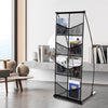 VEVOR Brochure Display Stand, 4-Tier 8 Pockets Mesh Literature Display Holder, Floor Standing Magazine Newspaper Catalog Rack, Lightweight & Portable with Carrying Bag for Shop Exhibitions Office