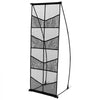 VEVOR Brochure Display Stand, 4-Tier 8 Pockets Mesh Literature Display Holder, Floor Standing Magazine Newspaper Catalog Rack, Lightweight & Portable with Carrying Bag for Shop Exhibitions Office
