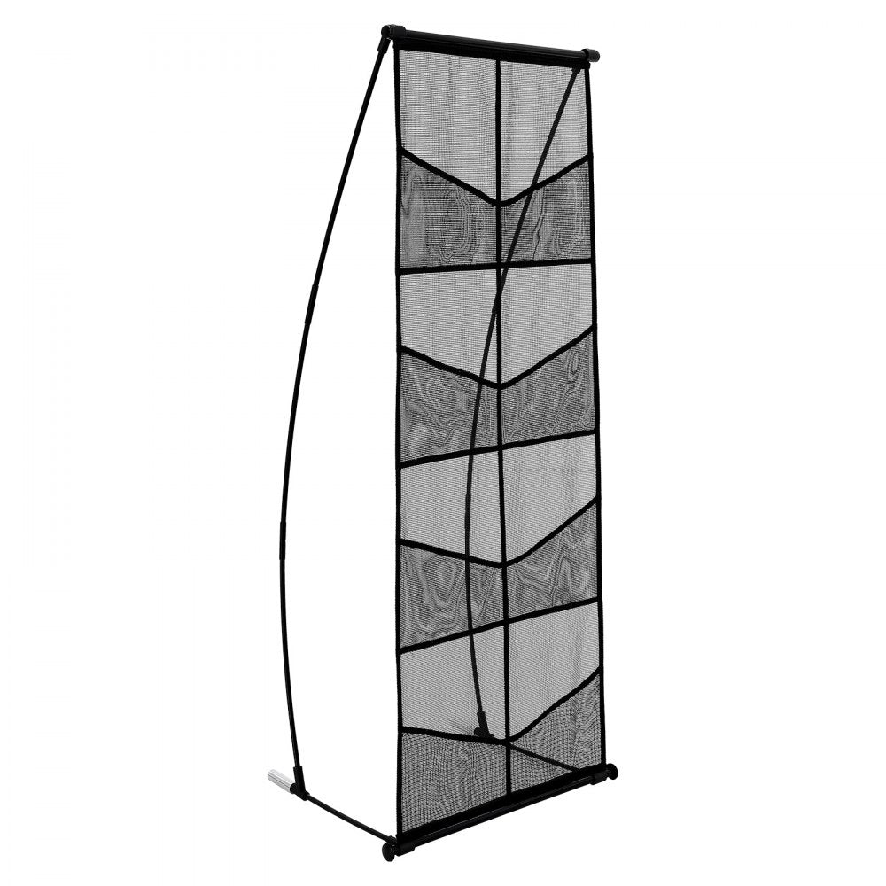 VEVOR Brochure Display Stand, 4-Tier 8 Pockets Mesh Literature Display Holder, Floor Standing Magazine Newspaper Catalog Rack, Lightweight & Portable with Carrying Bag for Shop Exhibitions Office
