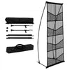 VEVOR Brochure Display Stand, 4-Tier 8 Pockets Mesh Literature Display Holder, Floor Standing Magazine Newspaper Catalog Rack, Lightweight & Portable with Carrying Bag for Shop Exhibitions Office