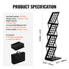 VEVOR Foldable Magazine Display Rack, 4-Tier Brochure Literature Display Stand, Portable Catalog Brochure Holder Stand with Carrying Bag for Office Trade Show Exhibitions, 4 Pockets