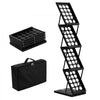 VEVOR Foldable Magazine Display Rack, 4-Tier Brochure Literature Display Stand, Portable Catalog Brochure Holder Stand with Carrying Bag for Office Trade Show Exhibitions, 4 Pockets