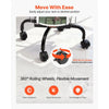VEVOR Greeting Cards Display Rack, 32 Pockets Rotating Postcard Brochure Display Stand, 360° Spinning Card Display Rack with Sign Holder & 4 Wheels (2 Lockable) for Exhibitions Office Trade Show