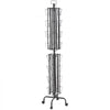 VEVOR Greeting Cards Display Rack, 32 Pockets Rotating Postcard Brochure Display Stand, 360° Spinning Card Display Rack with Sign Holder & 4 Wheels (2 Lockable) for Exhibitions Office Trade Show