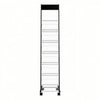 VEVOR Brochure Display Rack, Narrow 6-Tier Magazine Literature Display Stand with Wheels, Metal Floor Standing Magazine Rack, Movable Newspaper Catalog Holders for Shop Exhibitions Office (6 Pockets)