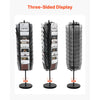 VEVOR Rotating Brochure Display Rack, 30 Pockets Mesh Magazine Literature Display Stand, Portable Floor Standing Magazine Rack, Metal Newspaper Catalog Holders for Shop Exhibitions Office Trade Show