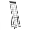VEVOR Brochure Display Rack, 20 Pockets Magazine Literature Display Stand, Portable Floor Standing Magazine Rack, Metal Newspaper Catalog Holders for Shop, Exhibitions, Office, Trade Show, Black